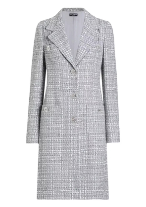 Dolce & Gabbana tweed coat - Grey