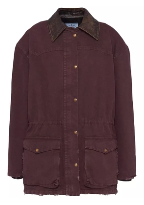 Prada single-breasted canvas jacket - Red