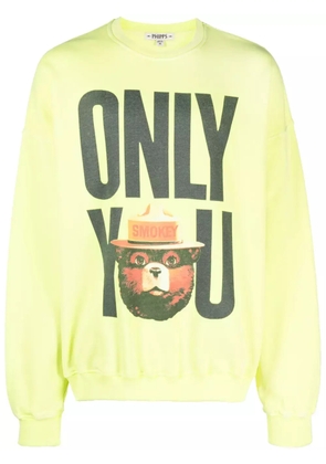 Phipps graphic-print organic cotton jumper - Yellow