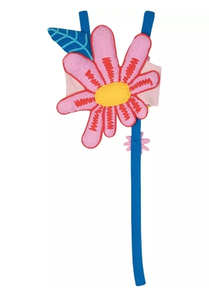 Mira Mikati floral-appliqué cropped top - Pink