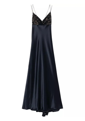 Talbot Runhof lace-detail gown - Blue