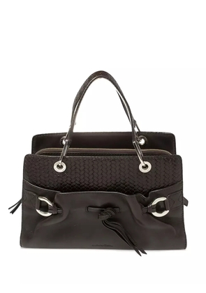 Lancel interwoven leather tote bag - Brown