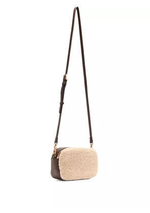 LIU JO small teddy embossed-logo cross body bag - Neutrals