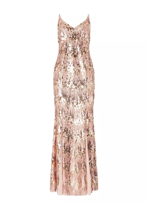 Genny sequin-embellished split cocktail dress - Pink