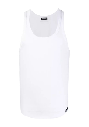 DSQUARED2 ribbed cotton tank top - White