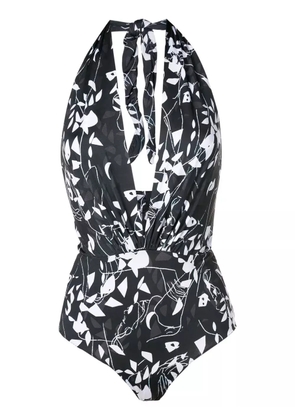 Clube Bossa Maio Deneuve plunge swimsuit - Black