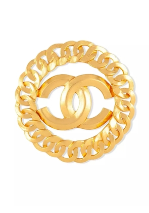 CHANEL Pre-Owned 1996 CC chain-link brooch - Gold