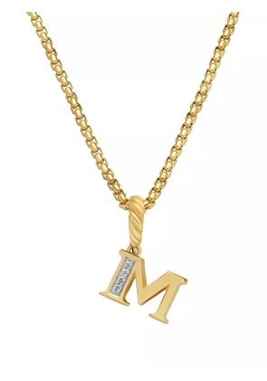 David Yurman 18kt yellow gold Pavé Initial diamond pendant