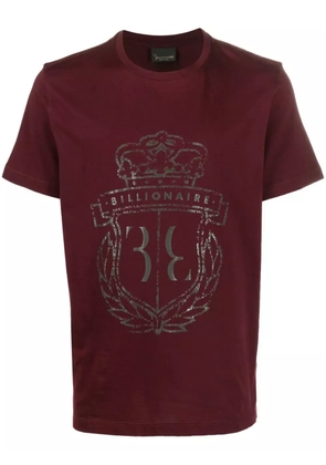 Billionaire logo-print detail T-shirt - Purple