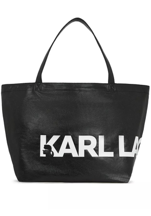 Karl Lagerfeld K/Essential logo-printed tote bag - Black