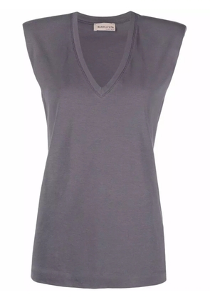 Blanca Vita sleeveless V-neck top - Grey