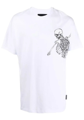 Philipp Plein skeleton-print T-shirt - White