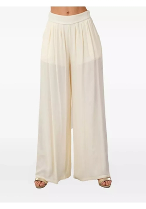 Babylone Paris pleated semi-sheer trousers - Neutrals