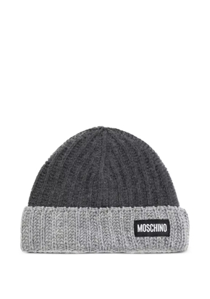 Moschino ribbed wool beanie - Grey