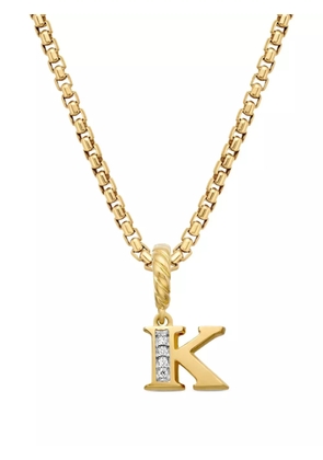 David Yurman 18kt yellow gold Pavé Initial pendant