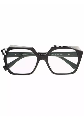 Alain Mikli check-detail angular square glasses - Black
