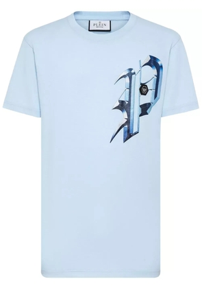 Philipp Plein logo-print cotton T-shirt - Blue