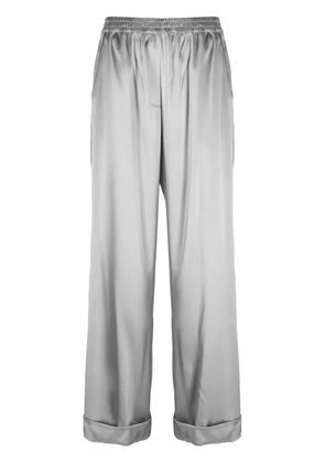 Dolce & Gabbana high-waist silk trousers - Grey