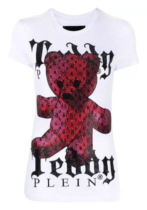 Philipp Plein monogram teddy-print T-shirt - White