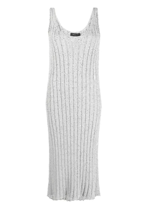 Fabiana Filippi sequin-embellished knitted midi dress - Grey