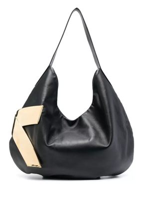 Genny X-shaped hardware shoulder bag - Black