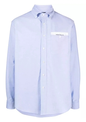 Palm Angels Sartorial-tape cotton shirt - Blue
