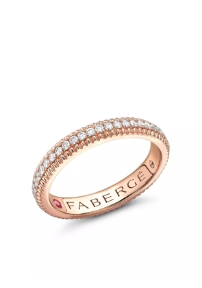 Fabergé 18kt rose gold Colours of Love diamonds fluted eternity ring