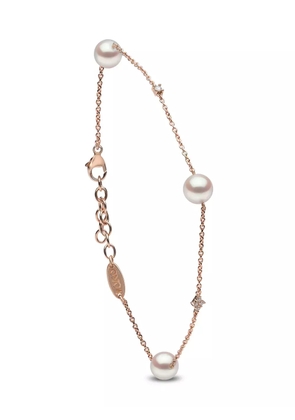 Yoko London 18kt rose gold Classic Akoya pearl and diamond bracelet - Pink
