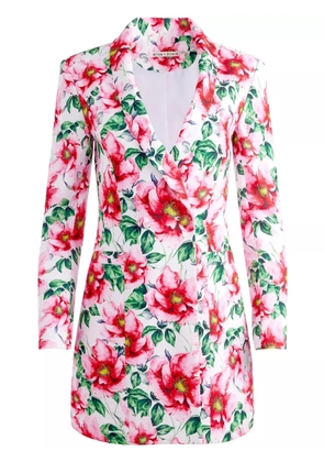 alice + olivia Latoya floral mini blazer dress - White