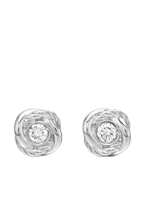 David Yurman sterling silver Infinity diamond stud earrings (6.8mm)