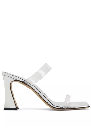 Giuseppe Zanotti Flamina PLexi 80mm metallic-finish sandals - Silver