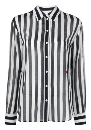 Moschino striped cotton-blend shirt - Black