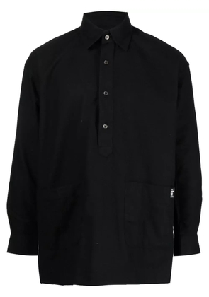 The Power For The People button placket long-sleeve shirt - Black