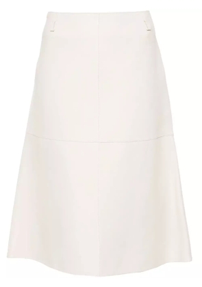 TOTEME leather midi skirt - White