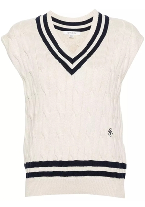 Sporty & Rich cable-knit knitted top - Neutrals