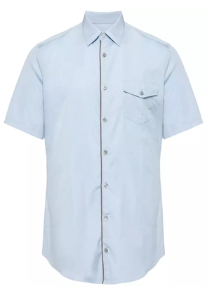 Gucci contrast-trim short-sleeve shirt - Blue