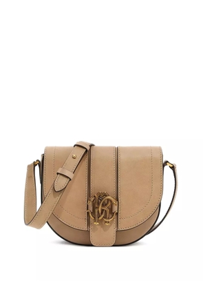 Roberto Cavalli Monogram RC-plaque shoulder bag - Neutrals
