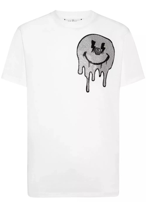 Philipp Plein Smile studded T-shirt - White