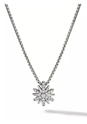 David Yurman sterling silver Petite Starburst diamond necklace (10.5mm)