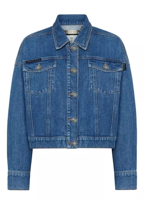 Philipp Plein Crystal Fringes denim jacket - Blue
