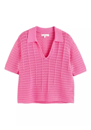 Chinti & Parker crochet-knit top - Pink