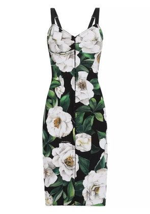 Dolce & Gabbana floral-print mini dress - Black