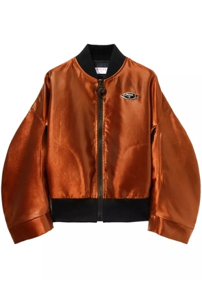 PUCCI logo-plaque bomber jacket - Orange