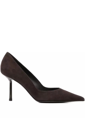 Le Silla 80mm pointed-toe leather pumps - Brown