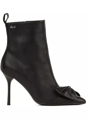Karl Lagerfeld 90mm Sarabande bow ankle boots - Black