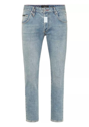 Philipp Plein logo-plaque jeans - Blue