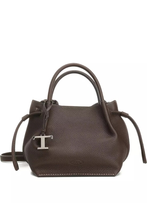 Tod's logo-charm bucket bag - Brown