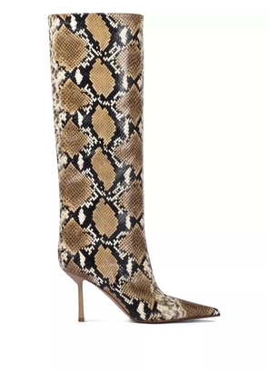 Le Silla 80mmm Bella leather stiletto boots - Brown