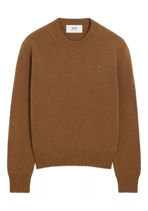 AMI Paris Ami De Coeur crew-neck sweater - Brown