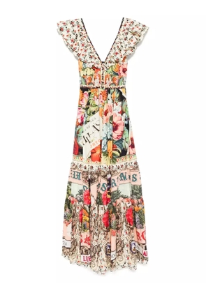 Camilla Aromatic Amor tiered dress - Neutrals